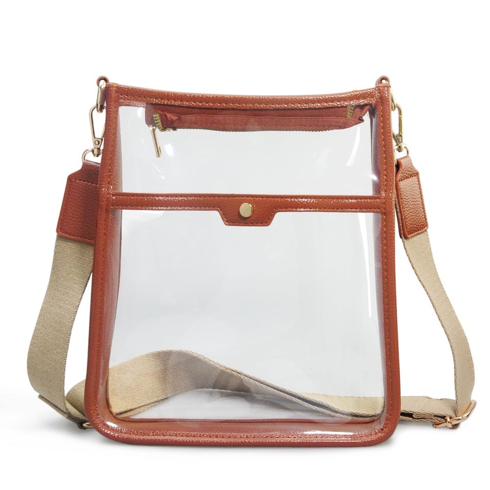 Clear Pvc Cross Body Bag Zier Pocket Shoulder Bag With Vegan :')